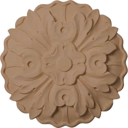 Ekena Millwork 6 7/8"W x 6 7/8"H x 1"P Medium Kent Floral Round Rosette, Cherry ROS06X06X01KECH
